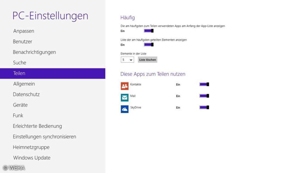 Windows 8 Sharing Tool