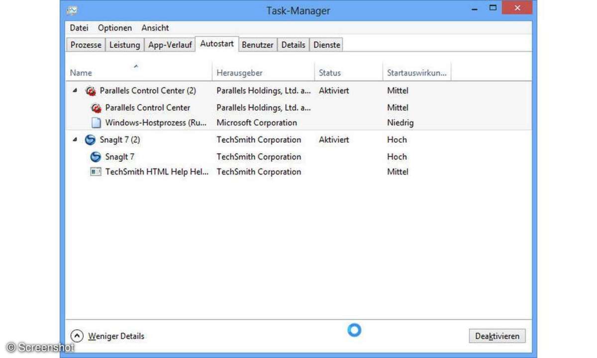 Autostart-Programme