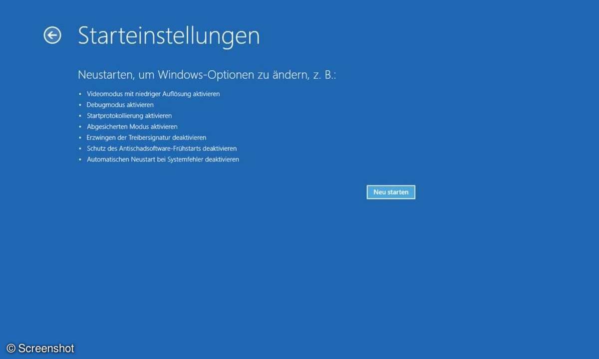 Windows startet nicht