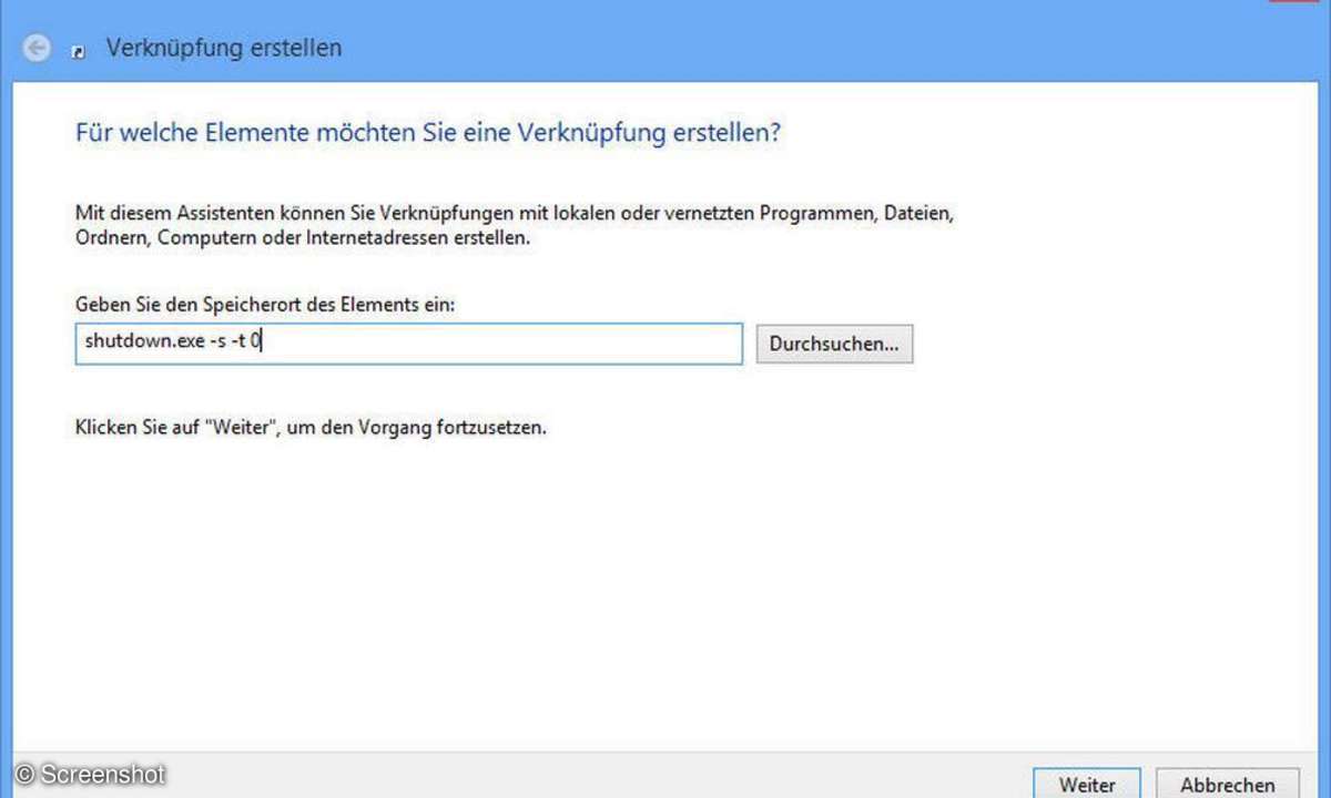 PC herunterfahren