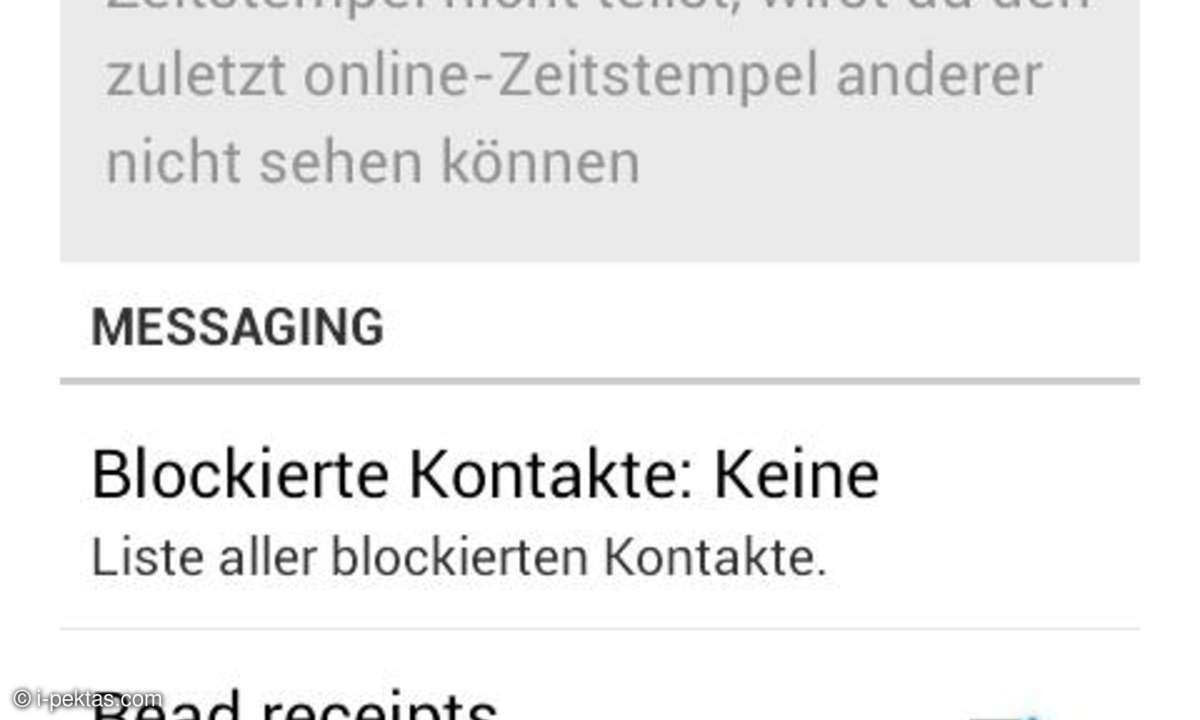 Whatsapp Lesebestätigung deaktivieren