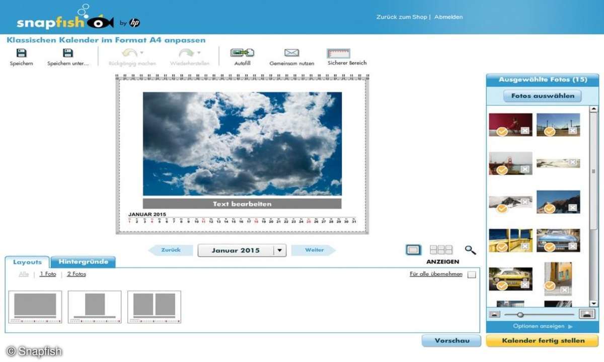 Snapfish Fotokalender