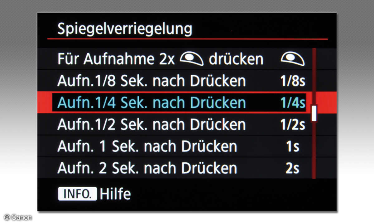 Canon EOS 5Ds M Spiegelvorauslösung