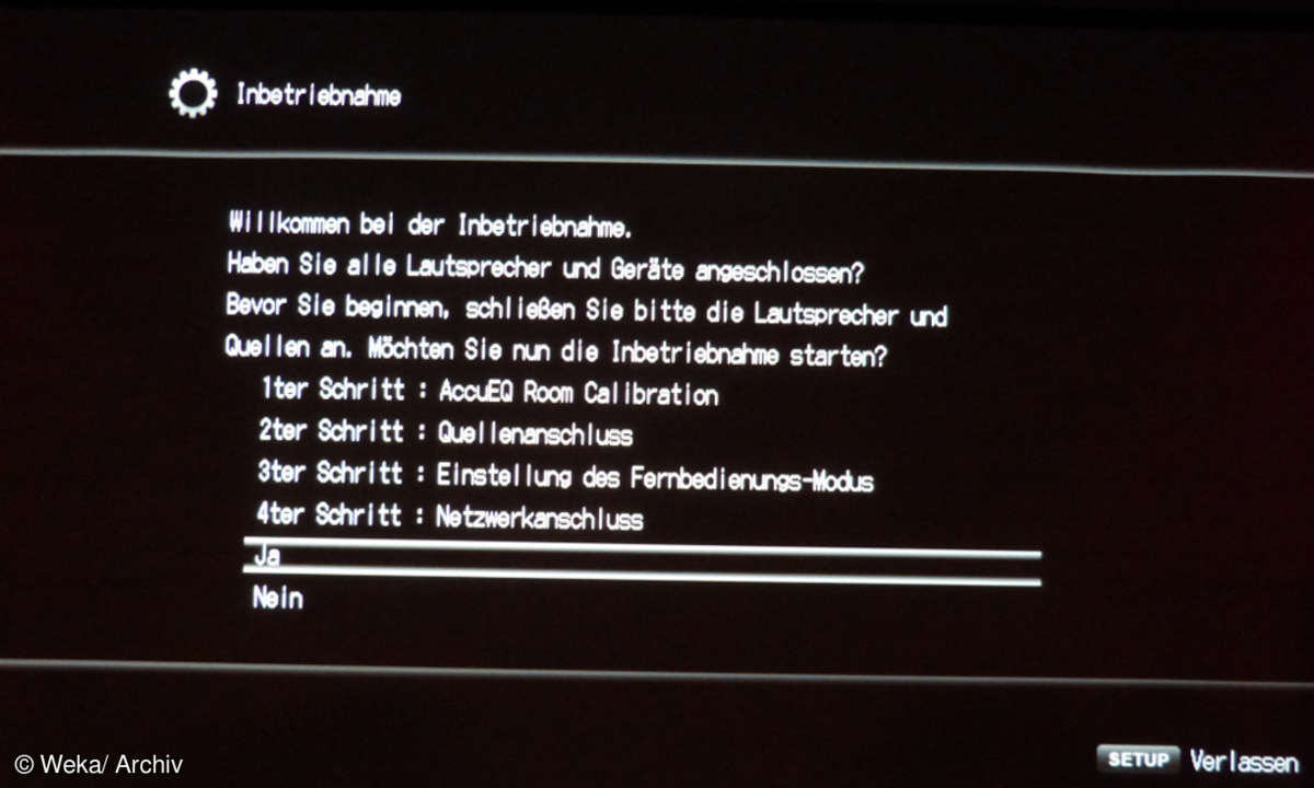 Inbetriebnahme