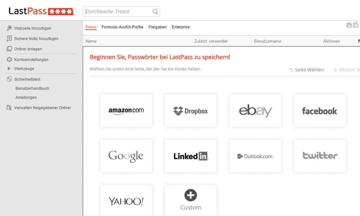 LastPass – Passwort-Sicherheit im Webbrowser