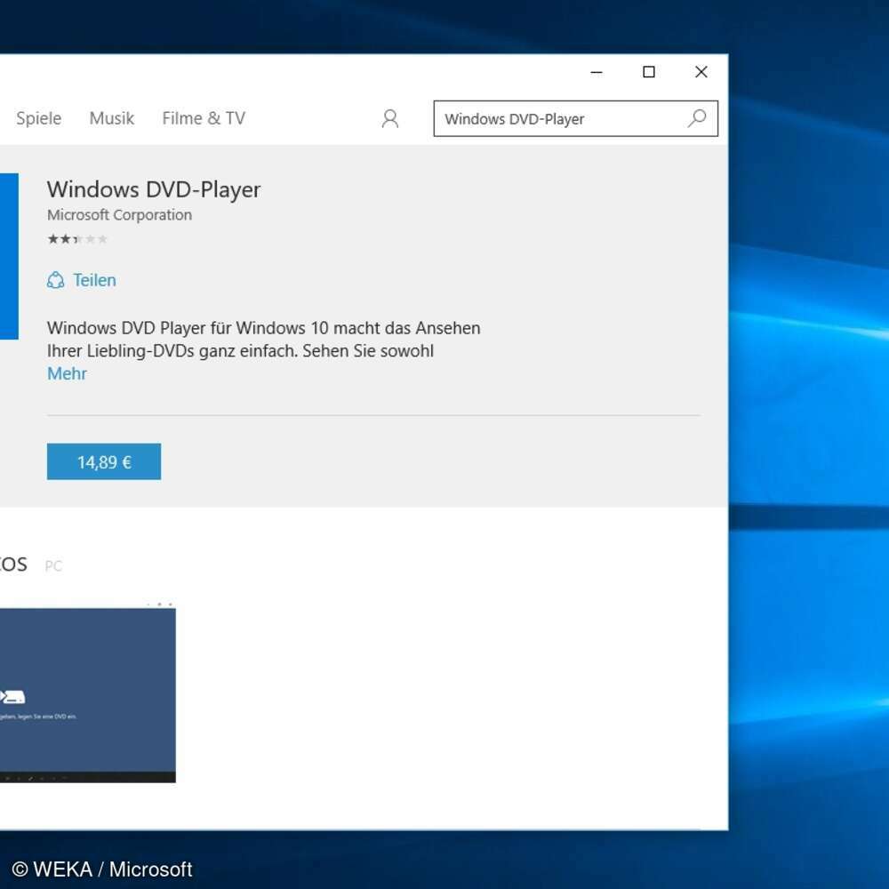 Windows 10 DVDPlayer, MediaCenter & Co. Features zurückholen