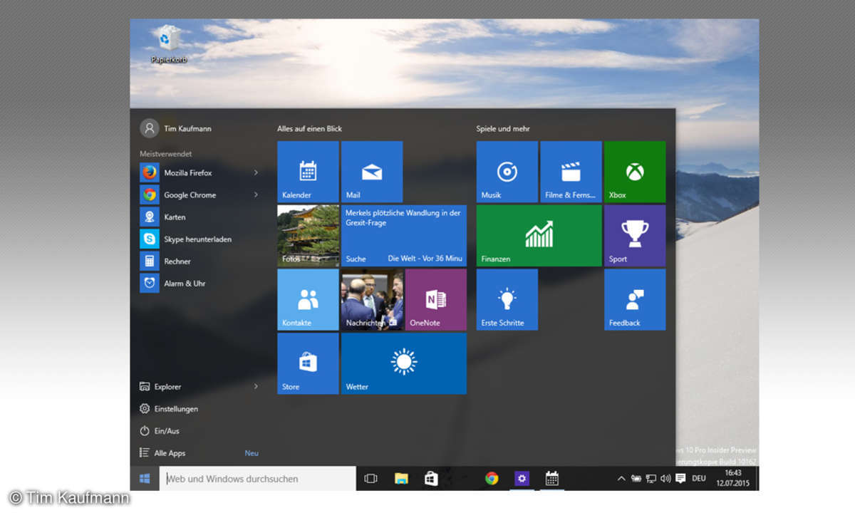 Windows 10: Änderungen für Windows-7-Nutzer