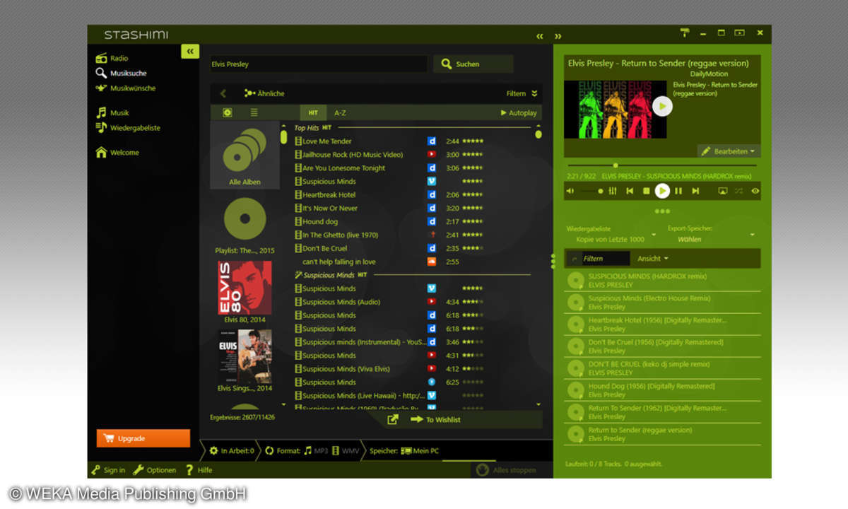 Stashimi: Musiksuche