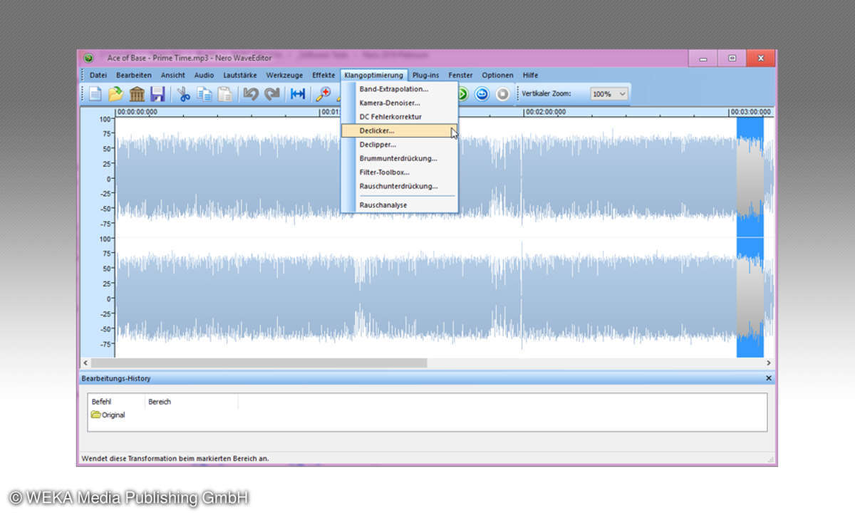 Nero 2016 Test: WaveEditor