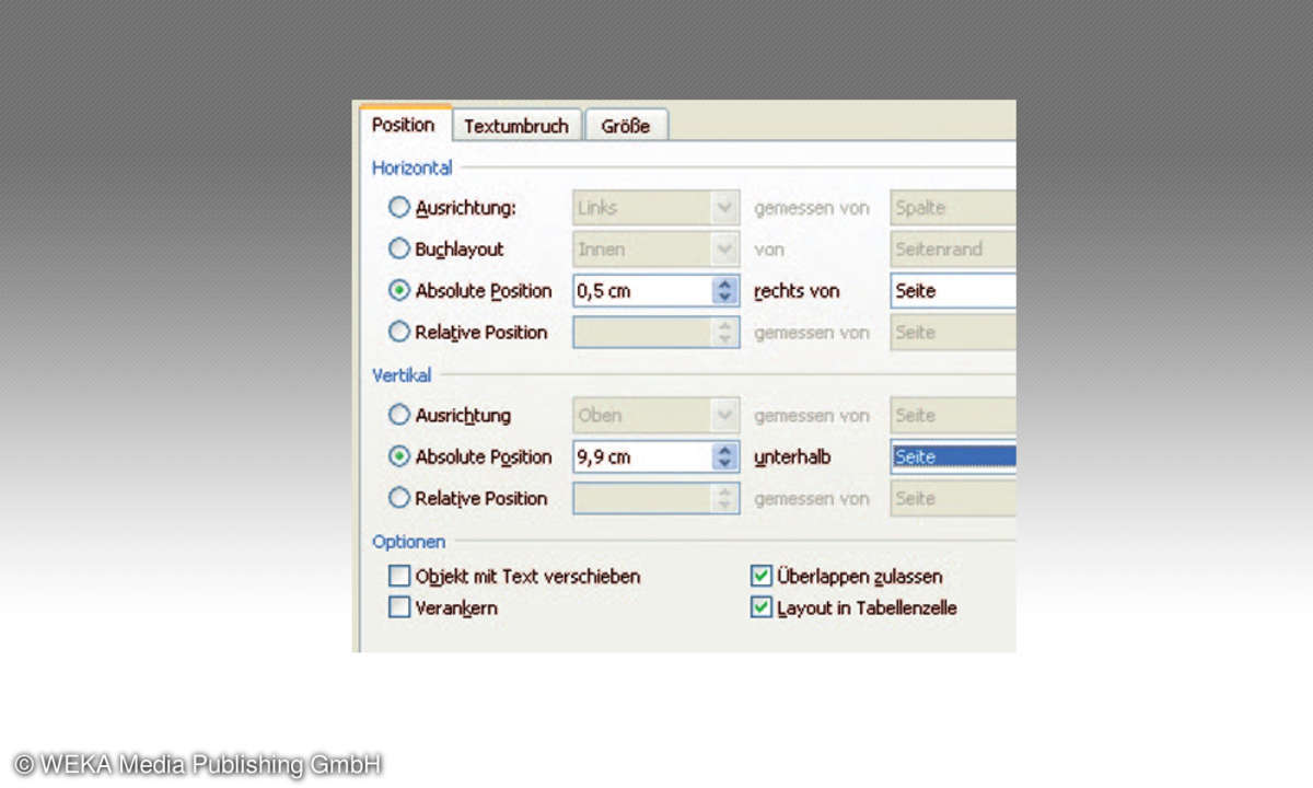 Falzmarken in Word erstellen