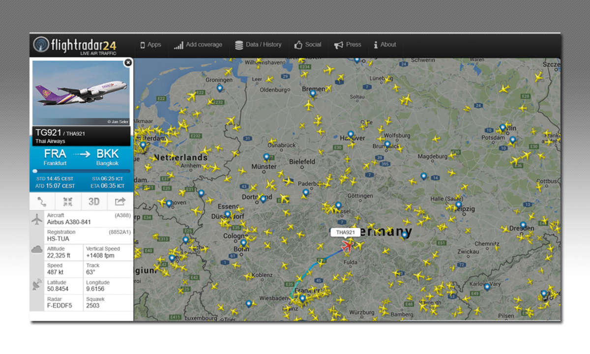 Google Maps - Flightradar24