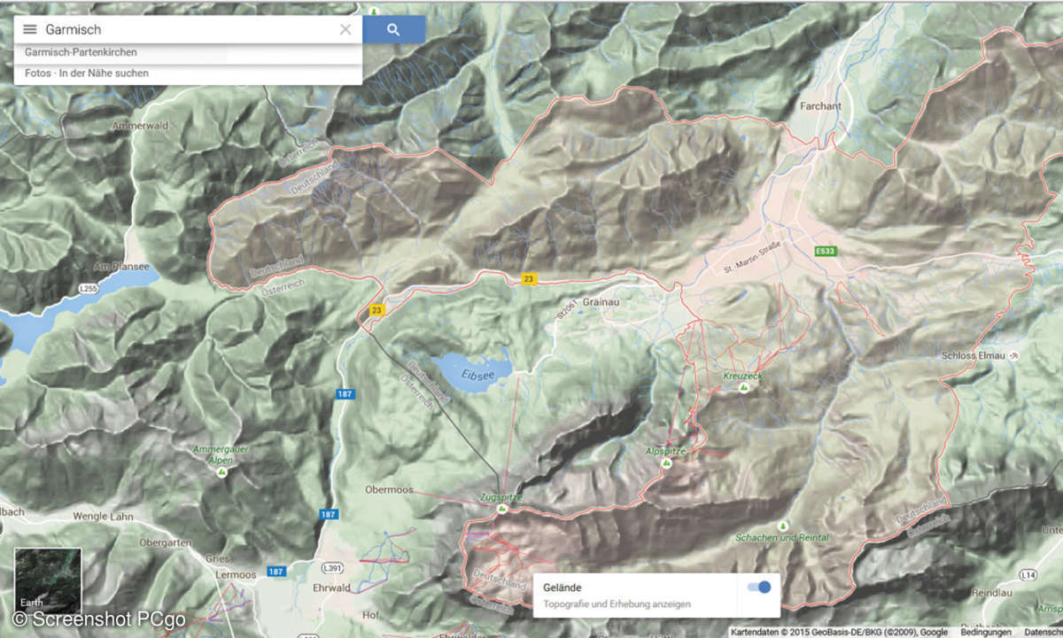 Gelände Informationen - Google Maps