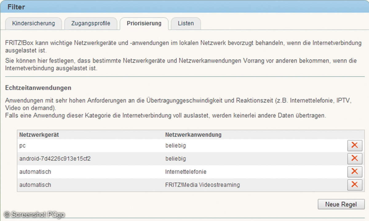Internetpriorisierung auf AVM FRITZ! Boxen