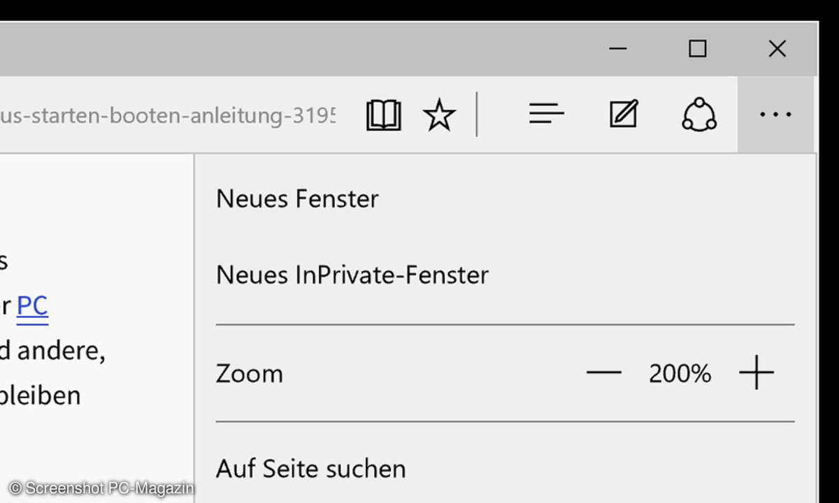 Microsoft Edge Privates surfen