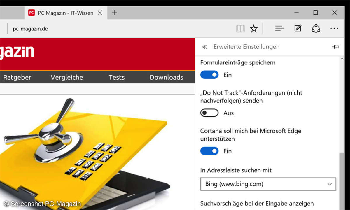Cortana in Microsoft Edge nutzen