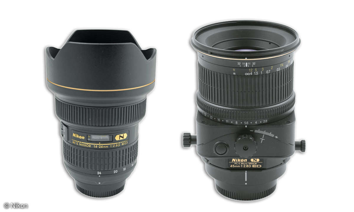 Weitwinkel-Objektive - Nikon AF-S und Nikon PC-E