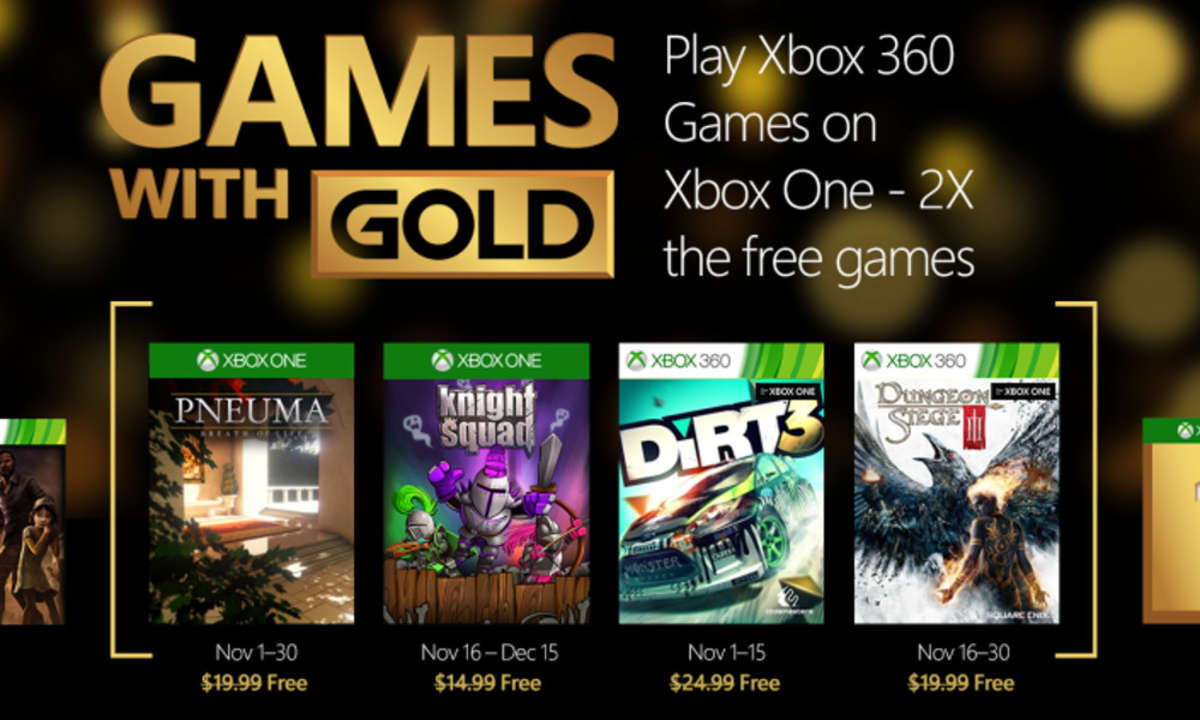 Games with Gold im November 2015: Wir haben die Gratis-Spiele im Überblick.