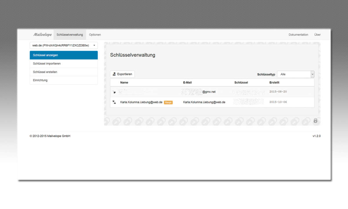 Mailvelope - verschlüsselte Kommunikation