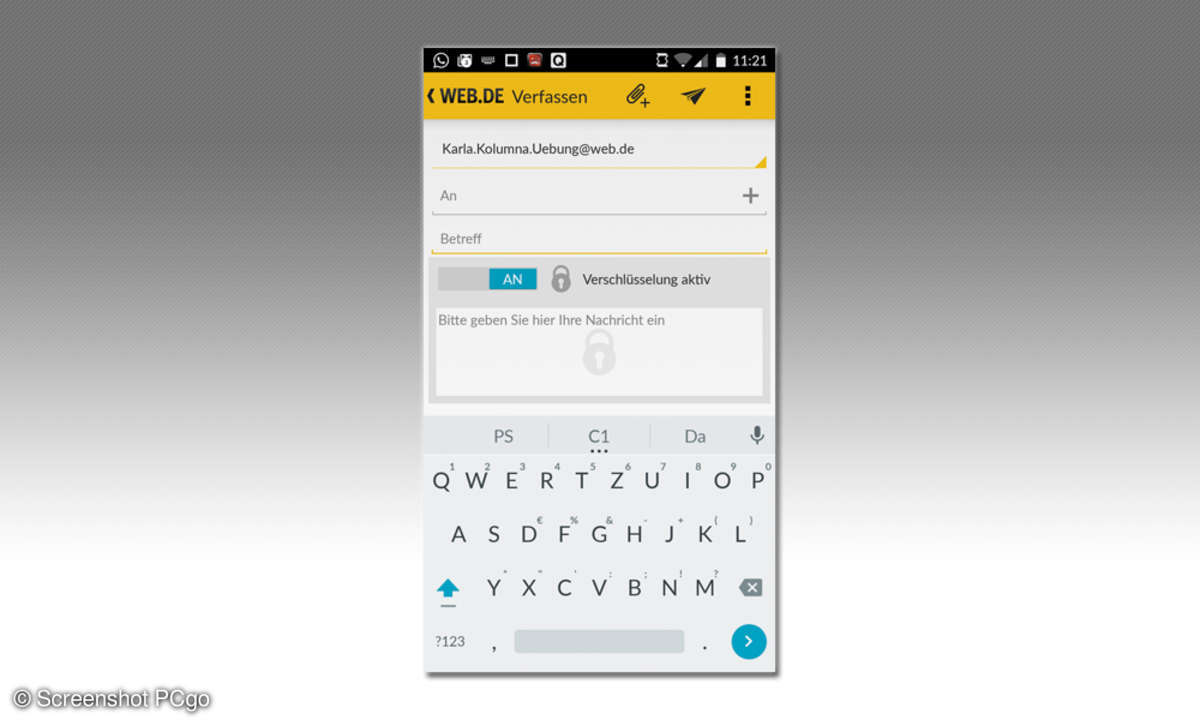 Über web.de App Nachrichten verschlüsseln