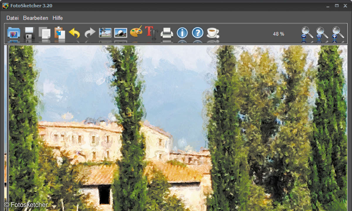 Screenshot: Fotosketcher