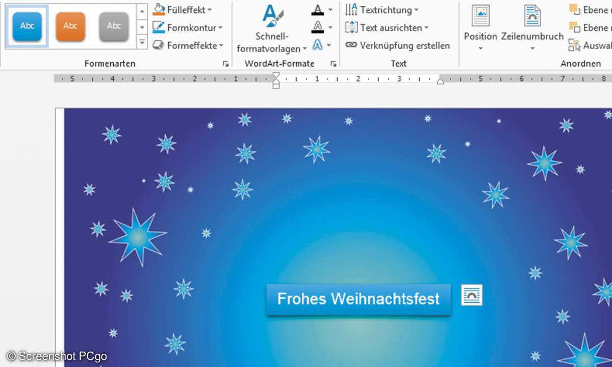 Word Motive beschriften