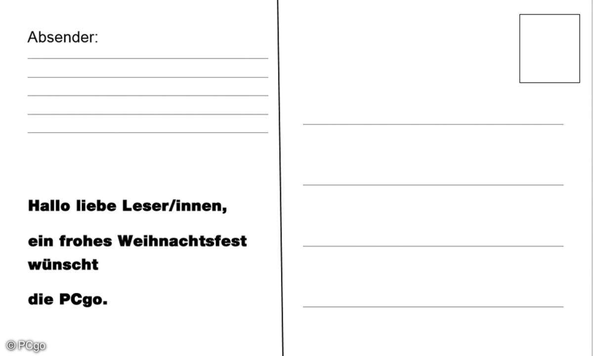 Word Karte Rückseite beschriftet
