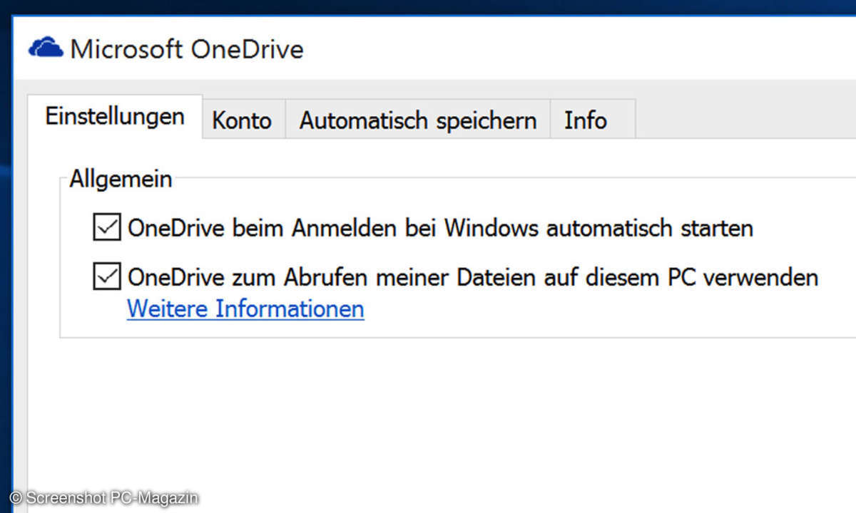 Windows 10 Dateien laden mit One Drive