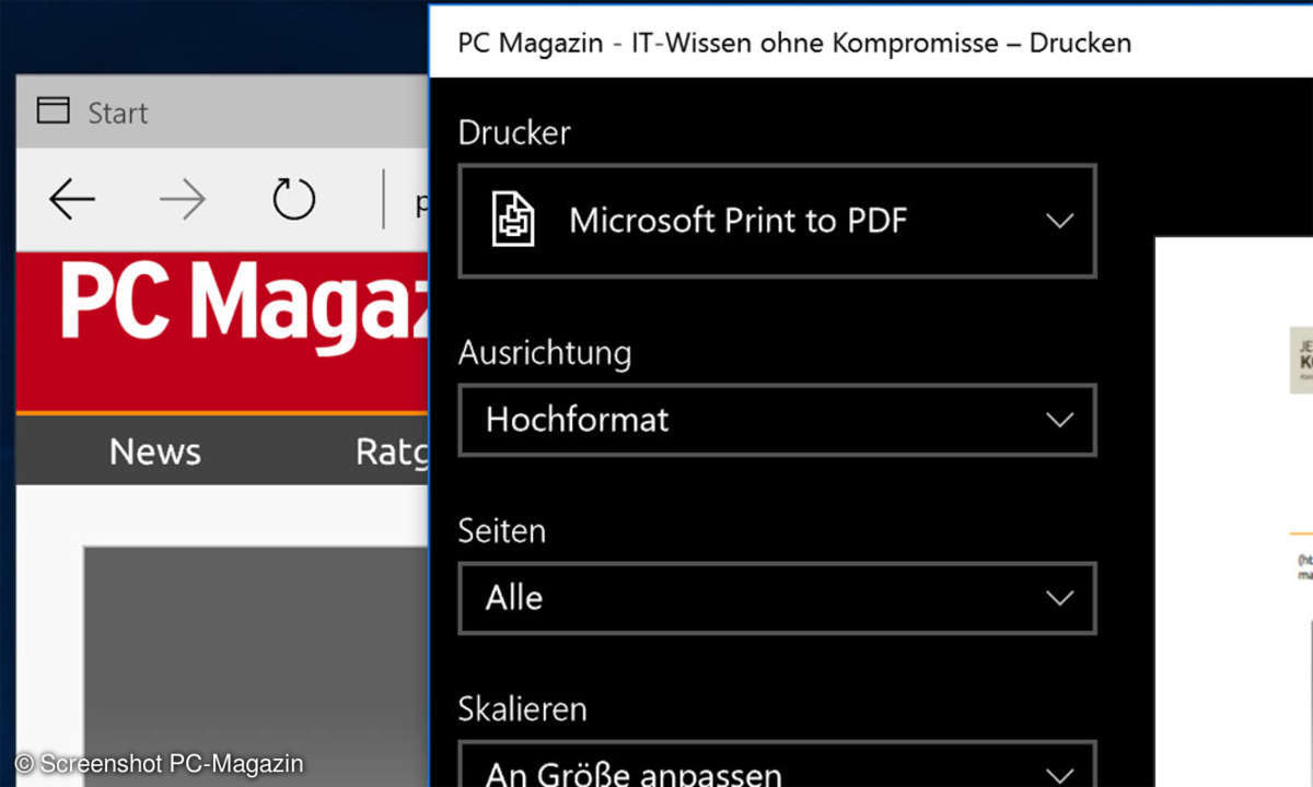 Windows 10 - PDF Drucker