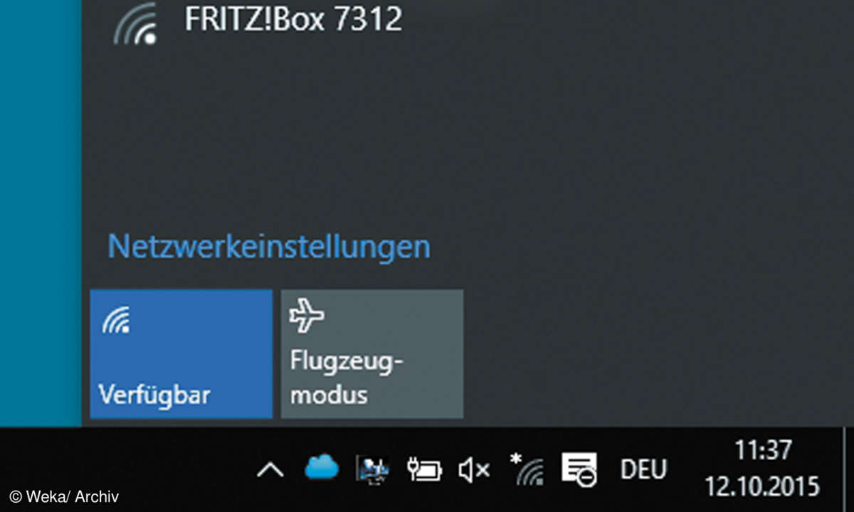 Screenshot: Netzwerkeinstellungen