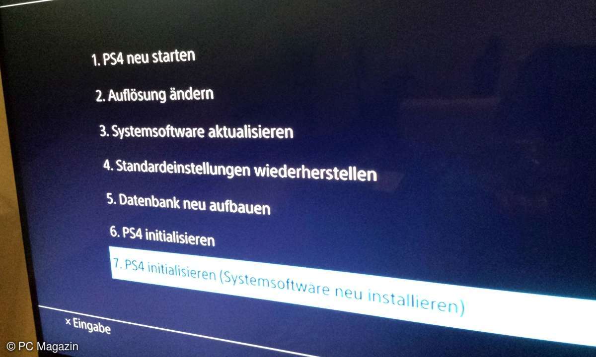 PS4: SSD-Umbau - Safe-Mode