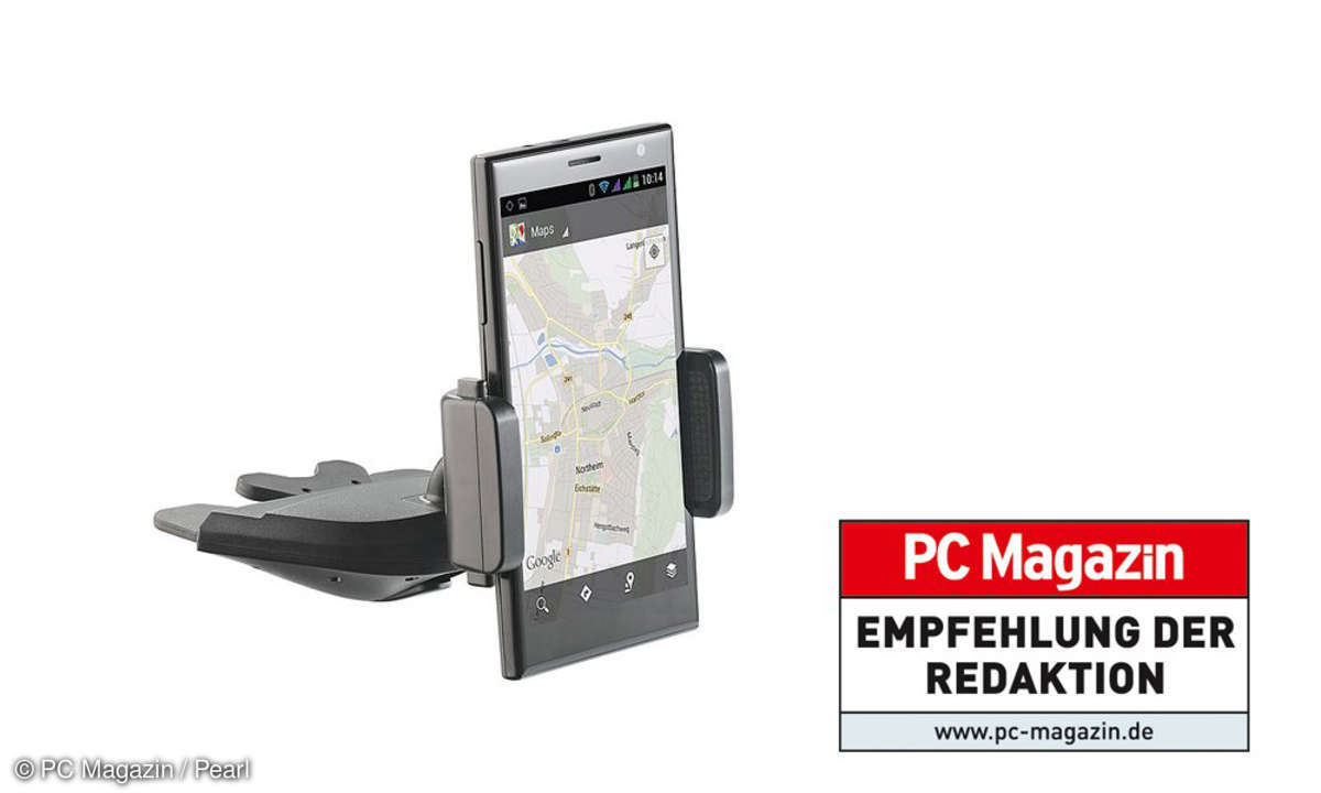 Lescars Kfz Smartphone Halterung für CD Slot