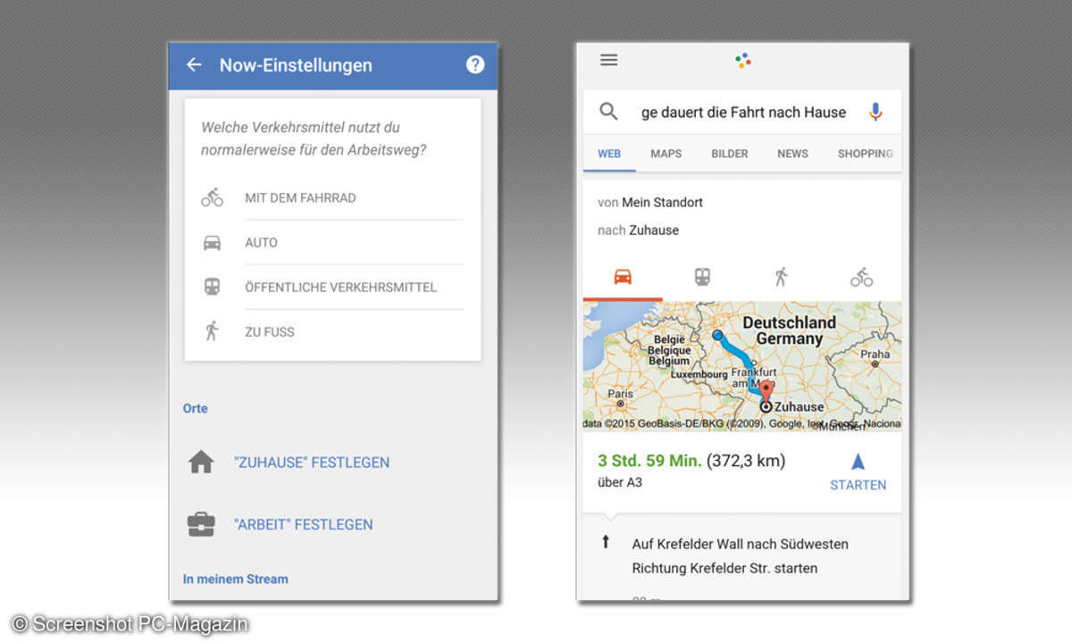 Google Now Karten