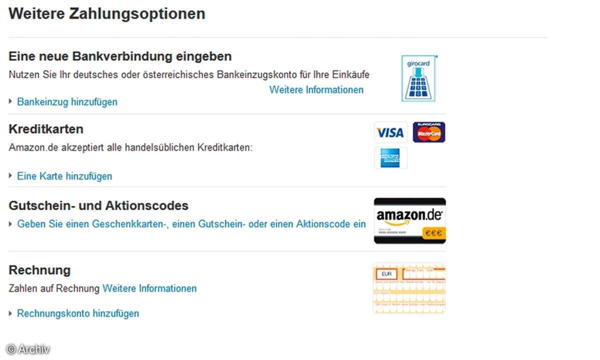 Amazon - Sicheres Bezahlen