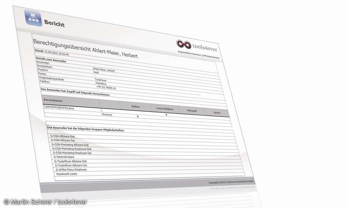 Compliance: Berechtigungsuebersicht