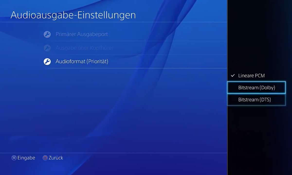 PS4: DTS-HD und Dolby TrueHD einstellen