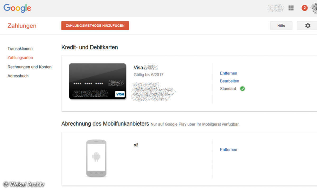 Screenshot: Google Wallet