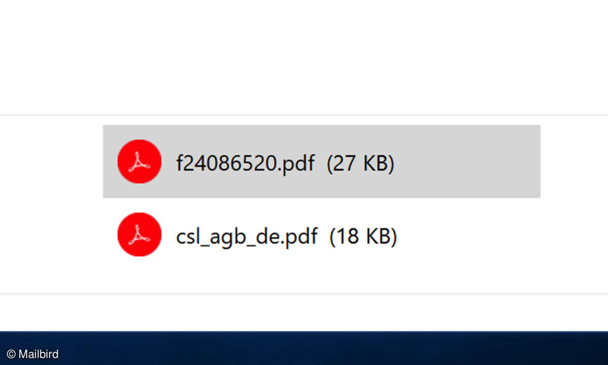 Mailbird Vorschaufunktion