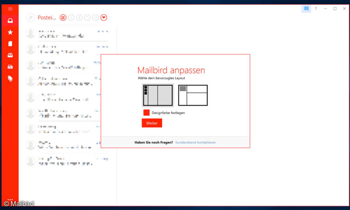 Mailbird Designfarbe