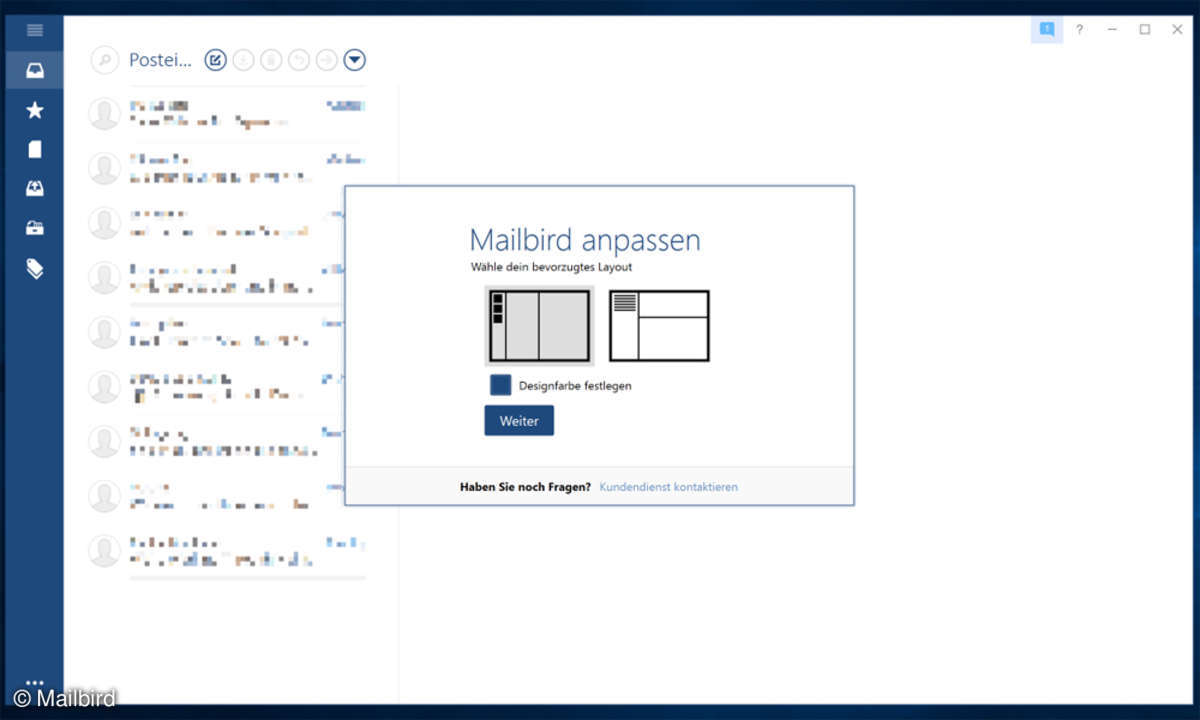 Mailbird anpassen