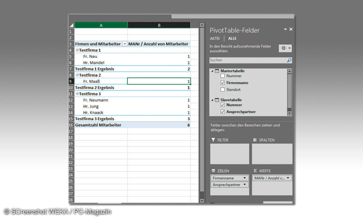 Microsoft Excel 2016 - Datenmodell auswerten