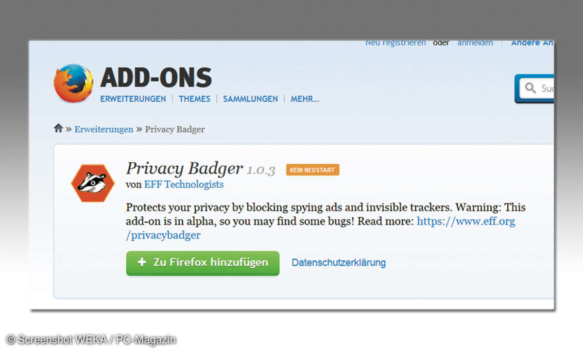 Plug-in-Privacy Badger für Firefox