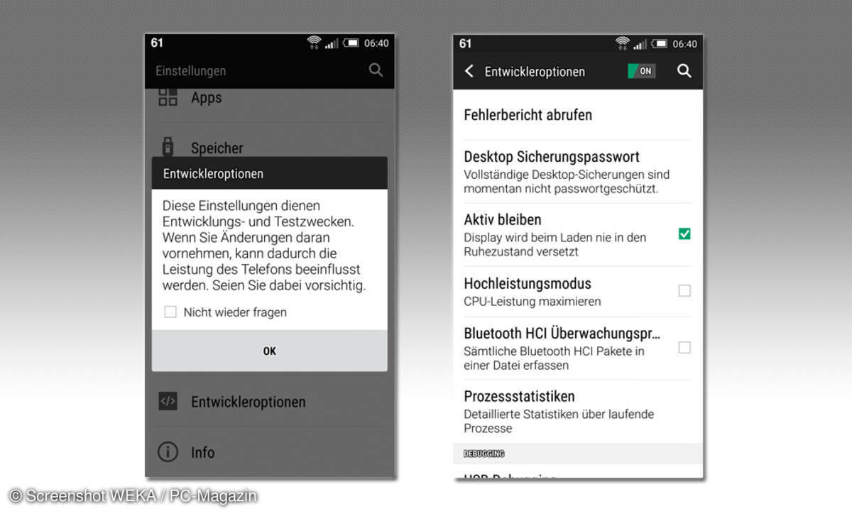 Android Entwickleroptionen aktivieren