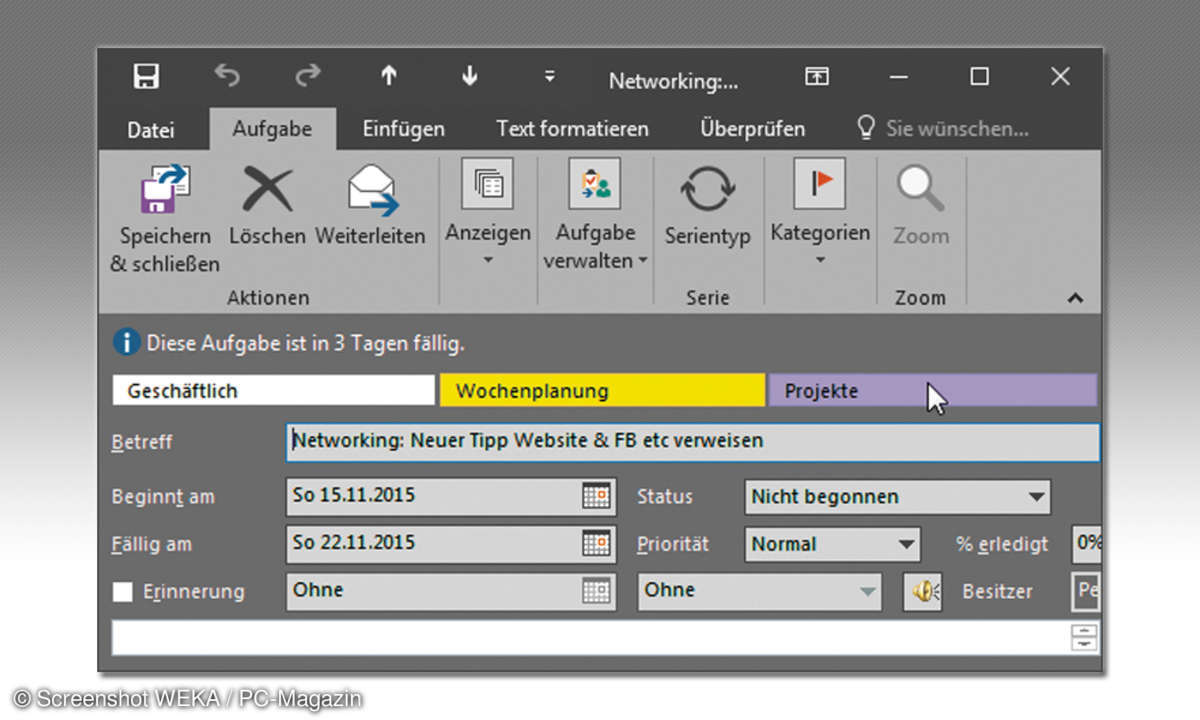 Outlook mehrere Kategorien zuweisen