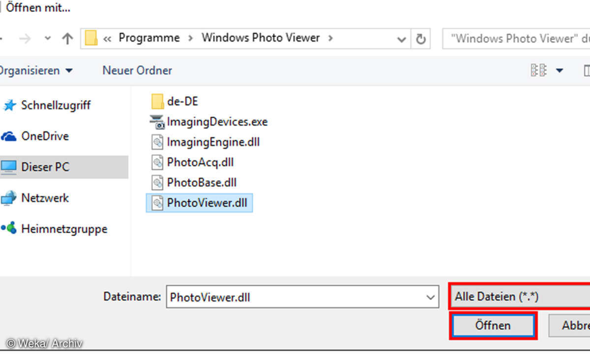 Screenshot: Windows Fotoanzeige
