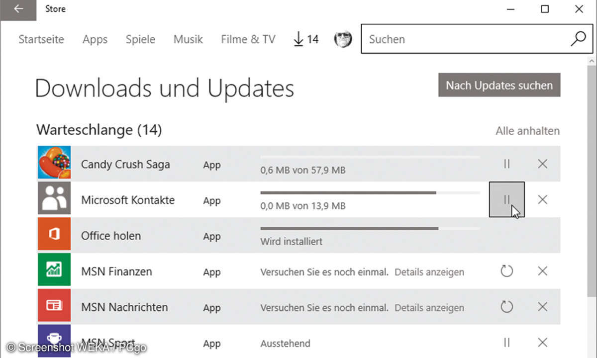 Update für Apps