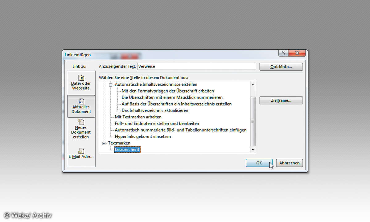 Screenshot: Hyperlink