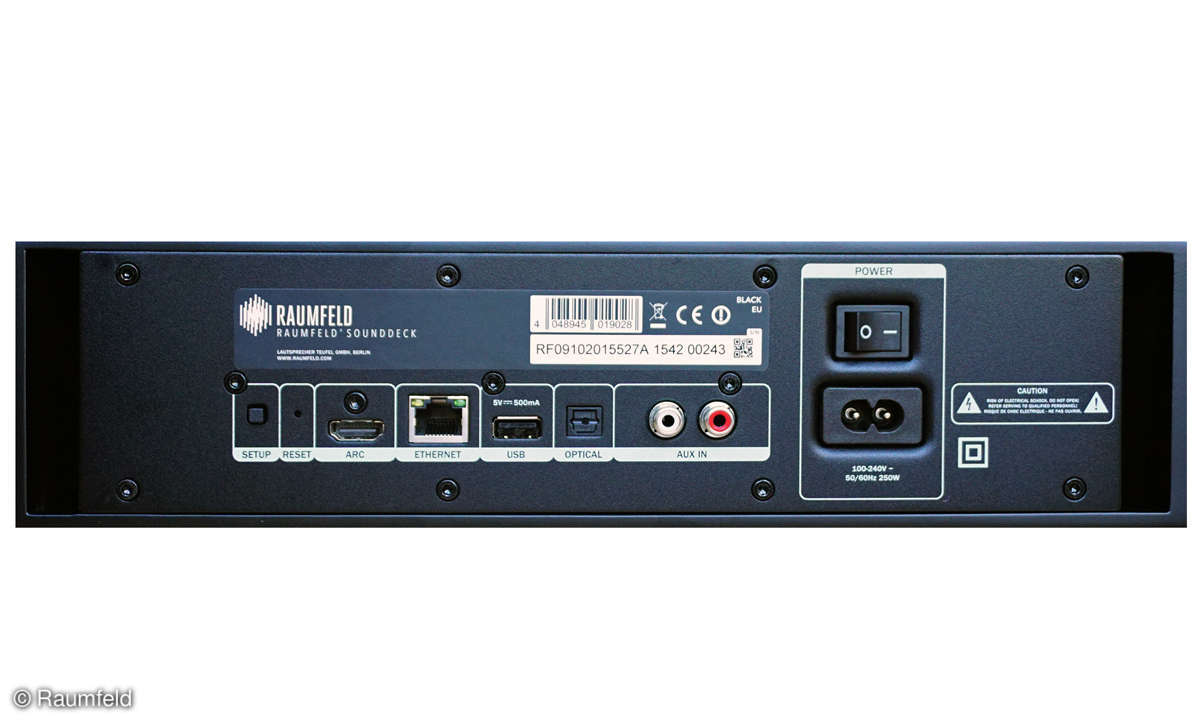 Raumfeld Sounddeck Eingänge