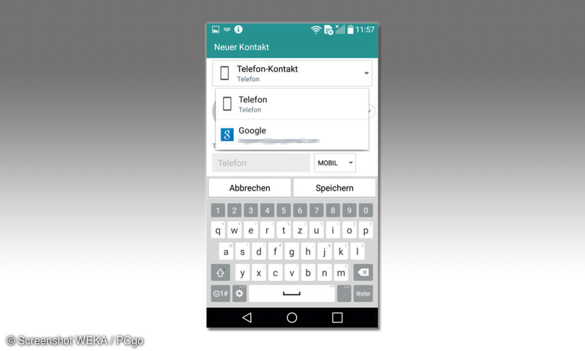 Android Smartphone Kontakte einrichten