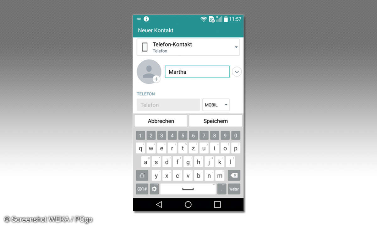 Android Smartphone Kontakte einrichten