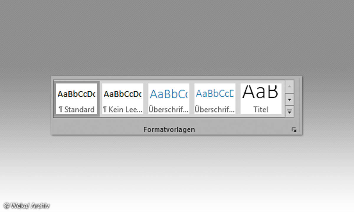 Screenshot: Überschrift